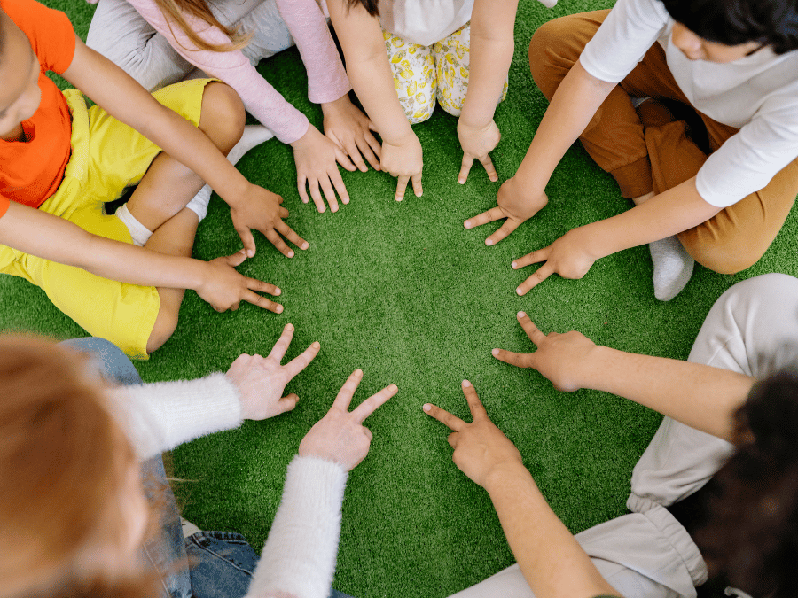 Children and families playing together in a bright, welcoming space